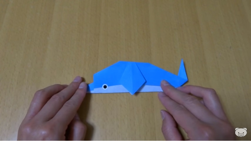 折り紙 おりがみでつくる イルカ の折り方 作り方 Origami Dolphin Kidstube キッズチューブ 子どもの学びと遊びに役立つ知育動画配信サービス