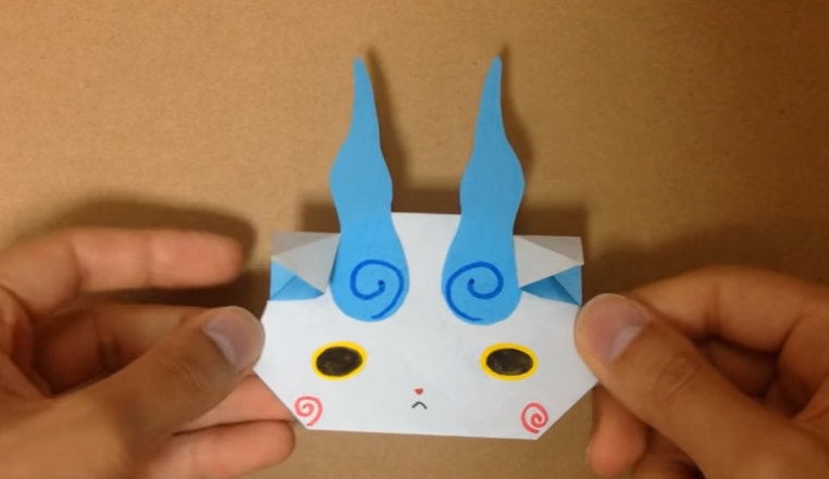 Origami 折り紙でつくる 妖怪ウォッチのコマさん の折り方 Kidstube キッズチューブ 子どもの学びと遊びに役立つ知育動画配信サービス