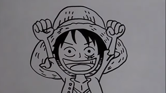 簡単 お絵描き ワンピース ルフィの描き方 ペン画編 Drawing Japanese Anime Kidstube キッズチューブ 子どもの学びと遊びに役立つ知育動画配信サービス