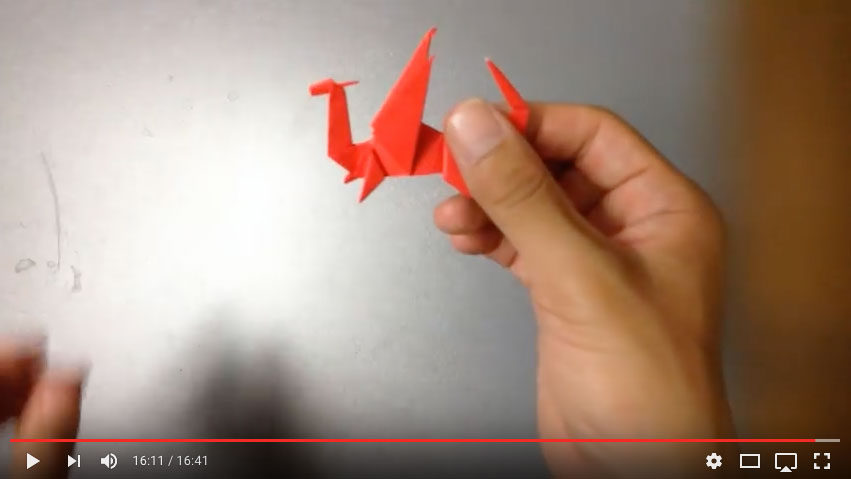 折り紙であそぼう 立体ドラゴンおりがみの折り方 作り方 How To Make An Origami Dragon Kidstube キッズチューブ 子どもの学びと遊びに役立つ知育動画配信サービス